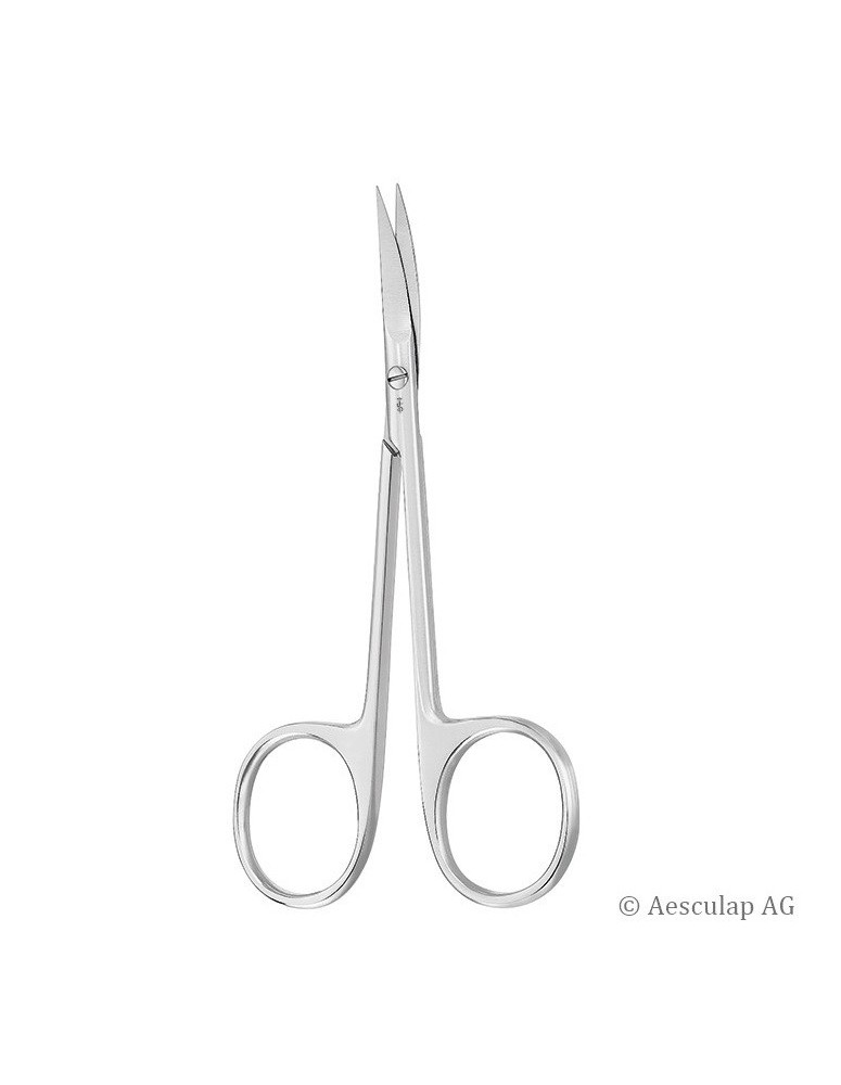 Ciseaux à iris et fils Aesculap, courbés, pointus / pointus, 11,5 cm