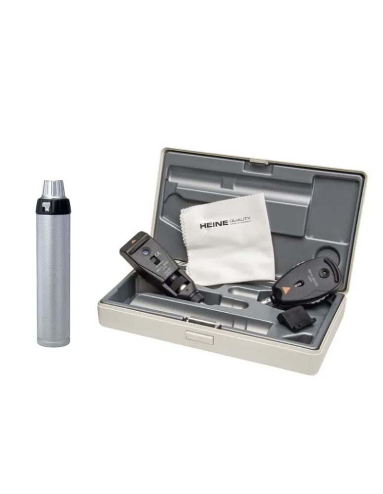 Set ophtalmologique HEINE BETA 200S LED avec poignée a piles Set ophtalmologique HEINE BETA 200S LED avec poignée a piles