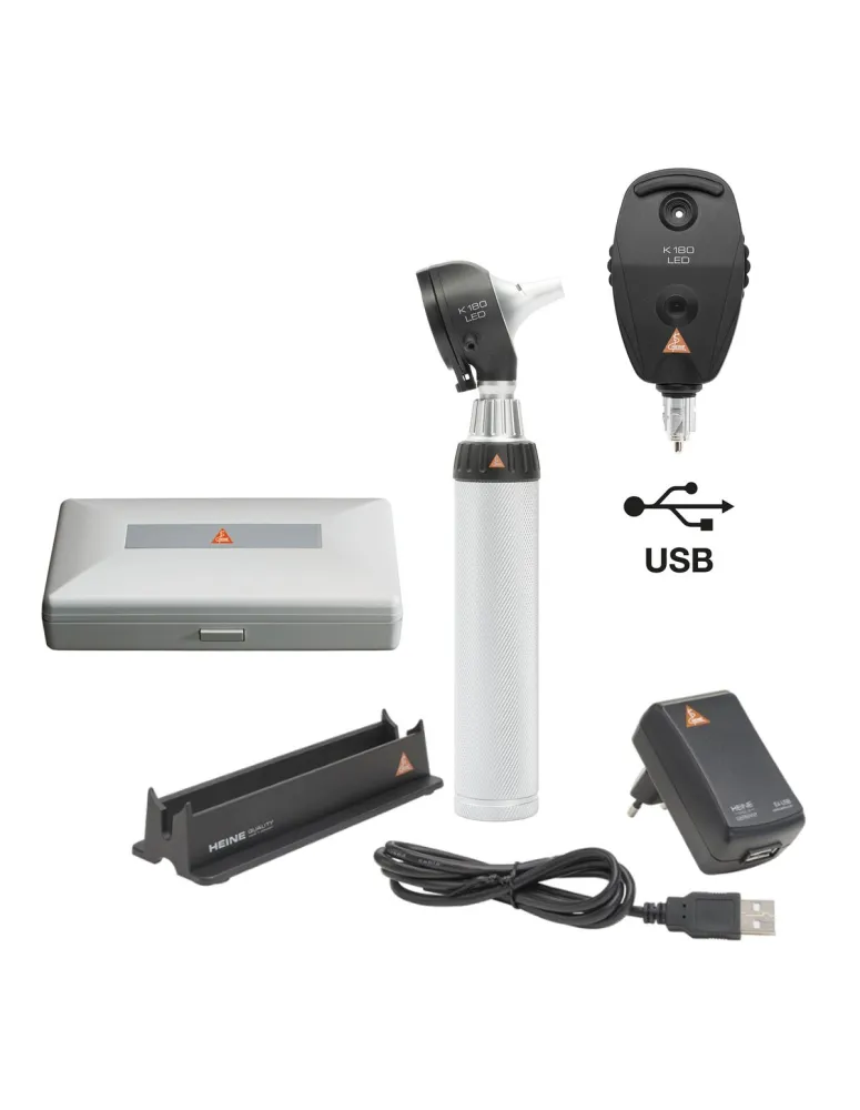 Set de diagnostic HEINE K180 LED avec poignée rechargeable