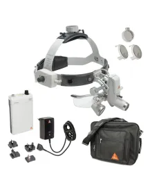 HEINE ML4 LED Kopfleuchte mit HR Binokularlupen mit S-GUARD