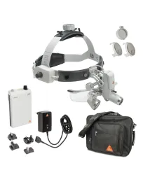 HEINE ML4 LED Kopfleuchte mit HR Binokularlupen mit S-GUARD